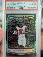 Calvin Ridley [Green] #107 Football Cards 2018 Panini Obsidian Prices