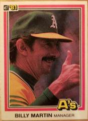 Billy Martin #479 Baseball Cards 1981 Donruss Prices