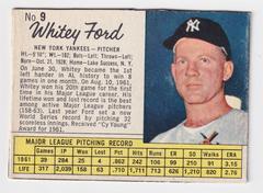Whitey Ford [Hand Cut] #9 Baseball Cards 1962 Jell O Prices