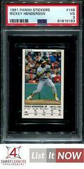 Rickey Henderson #146 Baseball Cards 1991 Panini Stickers Prices