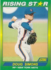 Doug Simons #91 Baseball Cards 1992 Score Rising Stars Prices
