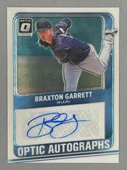 Braxton Garrett Baseball Cards 2021 Panini Donruss Optic Autographs Prices