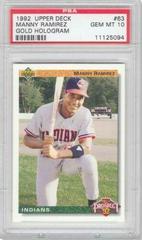 Manny Ramirez [Gold Hologram] #63 Baseball Cards 1992 Upper Deck Prices