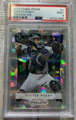 Buster Posey [Cracked Ice] #1 Baseball Cards 2012 Panini Prizm Prices