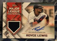 Royce Lewis Baseball Cards 2022 Topps Update Major League Material Autographs Prices