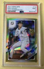 Roki Sasaki [Gold Rainbow Foil] #112 Baseball Cards 2021 Topps NPB Prices