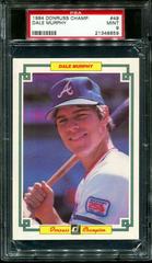 Dale Murphy #49 Baseball Cards 1984 Donruss Champions Prices