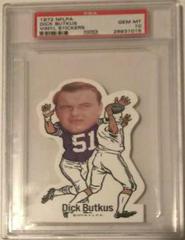 Dick Butkus Football Cards 1972 NFLPA Vinyl Stickers Prices