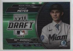 Noble Meyer [Green] Baseball Cards 2023 Bowman Draft Night Prices