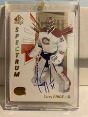 Carey Price [Autograph Spectrum] Hockey Cards 2016 SP Authentic Prices