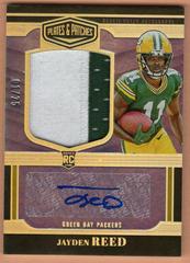 Jayden Reed #RPA-15 Football Cards 2023 Panini Plates and Patches Rookie Patch Autographs Prices