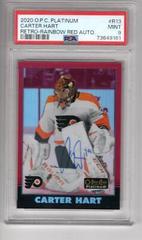 Carter Hart [Red Autograph] Hockey Cards 2020 O Pee Chee Platinum Retro Prices