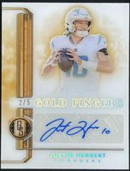Justin Herbert [White Gold] #GF-JH Football Cards 2023 Panini Gold Standard Fingers Autographs Prices