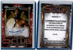 Booker T [Orange Refractor] #5TA-BT Wrestling Cards 2021 Topps Chrome WWE 5 Timers Club Autographs Prices