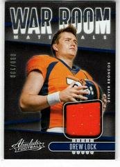 Drew Lock Football Cards 2019 Panini Absolute War Room Materials Prices
