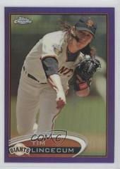 Tim Lincecum [Arm Forward Purple Refractor] #1 Baseball Cards 2012 Topps Chrome Prices