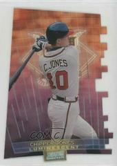 Chipper Jones [Luminescent] #T12A Baseball Cards 1999 Stadium Club Triumvirate Prices