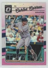 Carlos Correa [Pink] #100 Baseball Cards 2017 Panini Donruss Optic Prices