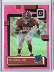 Brian Branch [Pink] #14 Football Cards 2023 Panini Chronicles Draft Picks Donruss Optic Rated Rookie Prices