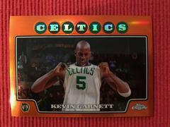 Kevin Garnett [Orange Refractor] Basketball Cards 2008 Topps Chrome Prices
