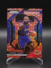 LeBron James [Red Millionaire Shimmer] Basketball Cards 2023 Panini Prizm Monopoly Prices
