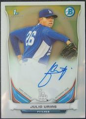 Julio Urias #JU Baseball Cards 2014 Bowman Chrome Autograph Prospects Prices