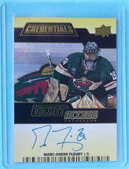 Marc-Andre Fleury [Yellow] #TAA-MF Hockey Cards 2022 Upper Deck Credentials Ticket Access Autograph Prices