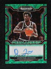 Quenton Jackson [Choice Green] #CP-QJA Basketball Cards 2022 Panini Prizm Draft Picks College Penmanship Autographs Prices