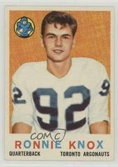 Ronnie Knox Football Cards 1959 Topps CFL Prices