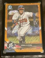 Ronald Acuna [Orange Refractor] Baseball Cards 2018 Bowman Chrome Prospects Prices