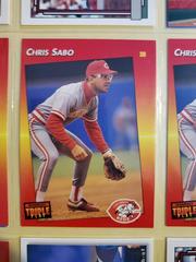 Chris Sabo #90 Baseball Cards 1992 Panini Donruss Triple Play Prices