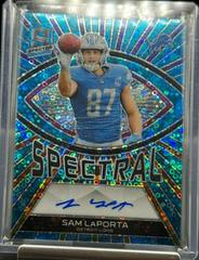 Sam LaPorta [Blue Neon] #12 Football Cards 2023 Panini Spectra Spectral Signature Prices