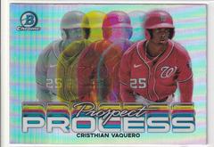 Cristhian Vaquero #PRP-13 Baseball Cards 2023 Bowman Chrome Prospect Process Prices