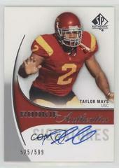 Taylor Mays [Autograph] Football Cards 2010 SP Authentic Prices