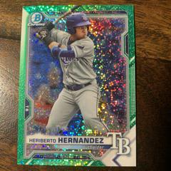 Heriberto Hernandez [Green Sparkle Refractor] #BDC-100 Baseball Cards 2021 Bowman Draft Chrome Prices
