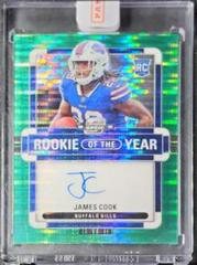 James Cook [Rookie of the Year Autograph Green Pulsar] #ROY-JC Football Cards 2022 Panini Contenders Optic Rookie of the Year Prices