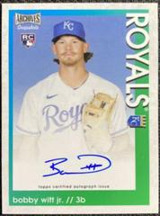 Bobby Witt Jr. #AS-BW Baseball Cards 2022 Topps Archives Snapshots Autographs Prices