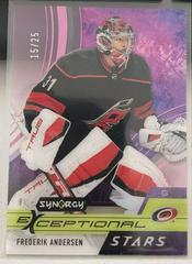 Frederik Andersen [Pink] Hockey Cards 2021 Upper Deck Synergy Exceptional Stars Prices