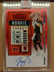Joe Burrow [Autograph Red Zone] Football Cards 2020 Panini Contenders Prices