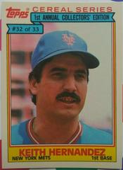 Keith Hernandez #32 Baseball Cards 1984 Topps Cereal Series Prices