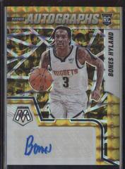 Bones Hyland [Gold] #RAM-BHY Basketball Cards 2021 Panini Mosaic Rookie Autographs Prices