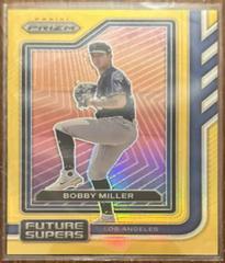 Bobby Miller [Gold] Baseball Cards 2023 Panini Prizm Future Supers Prices