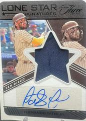 Fernando Tatis Jr. [Black] #LSS-FT Baseball Cards 2022 Panini Three and Two Lone Star Signatures Prices