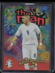 Karim Benzema [Orange Refractor] #TM-KB Soccer Cards 2023 Topps Finest Road To UEFA EURO The Man Prices