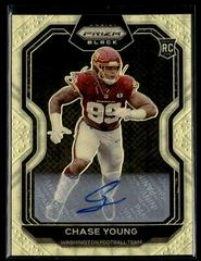 Chase Young [Gold Vinyl Signature] Football Cards 2020 Panini Chronicles Prizm Black Prices