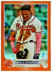 Ronald Acuna Jr. [Orange] #200 Baseball Cards 2022 Topps 1st Edition Prices