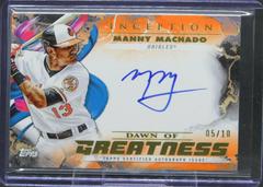 Manny Machado [Orange] #IDG-MM Baseball Cards 2023 Topps Inception Dawn of Greatness Autographs Prices