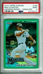 Mike Stanton [Green Refractor] #190 Baseball Cards 2010 Topps Chrome Wrapper Redemption Prices