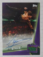 AJ Styles [Purple] #A-AJ Wrestling Cards 2019 Topps WWE Money in the Bank Autographs Prices