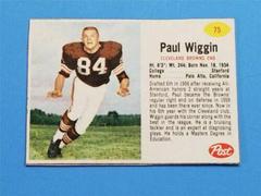 Paul Wiggin [Hand Cut] Football Cards 1962 Post Cereal Prices